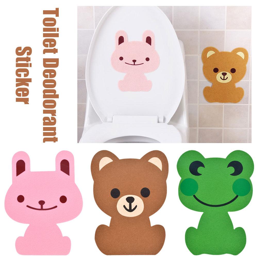 Hoạt Hình Miếng Dán Khử Mùi toilet h2l2 Hình Gấu Thỏ Ếch Đáng Yêu