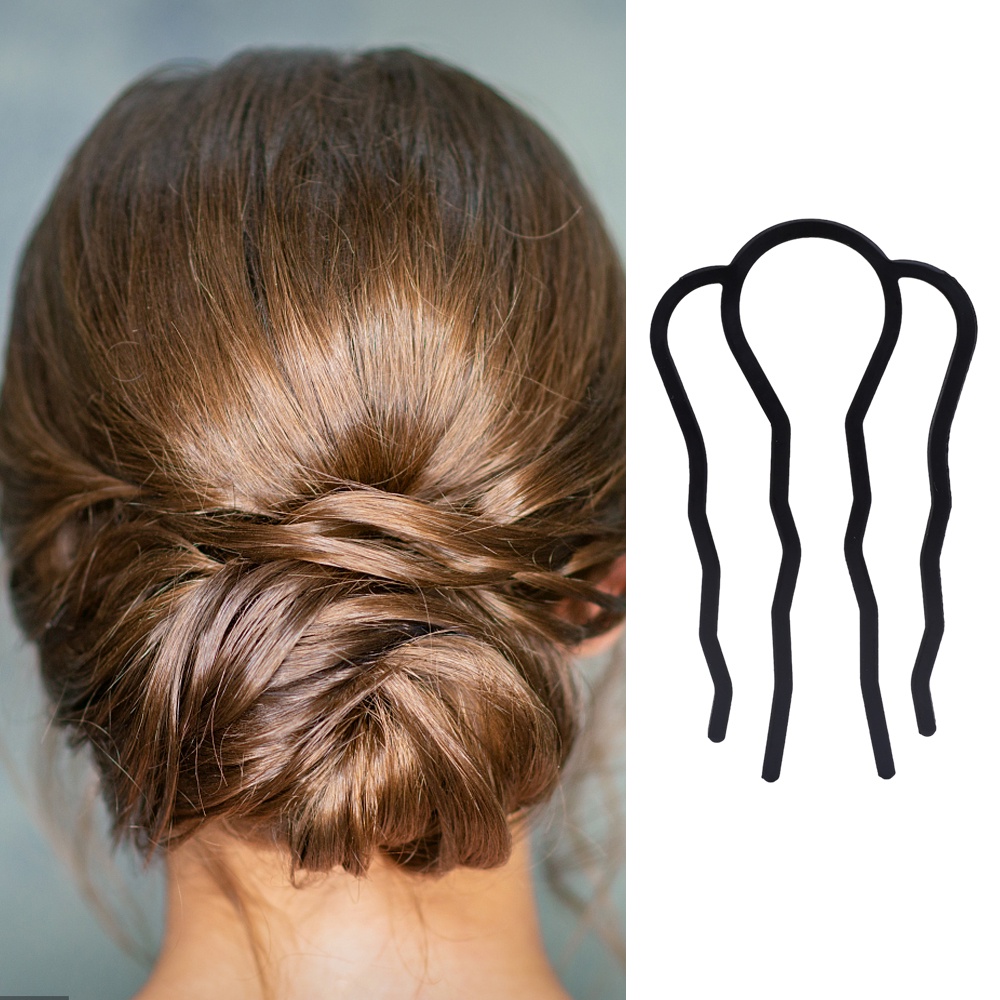 Đen Trâm Cài Tóc Dạng Lược Lớn Bằng Kim Loại Dành Cho Cô Dâu