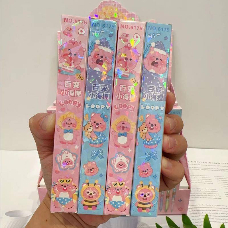 Ngẫu Nhiên 1 Hộp Bút Mực gel Hình Chim Cánh Cụt Nhỏ Pory Hoạt Hình Quà Tặng Sinh Nhật Cho Học Sinh