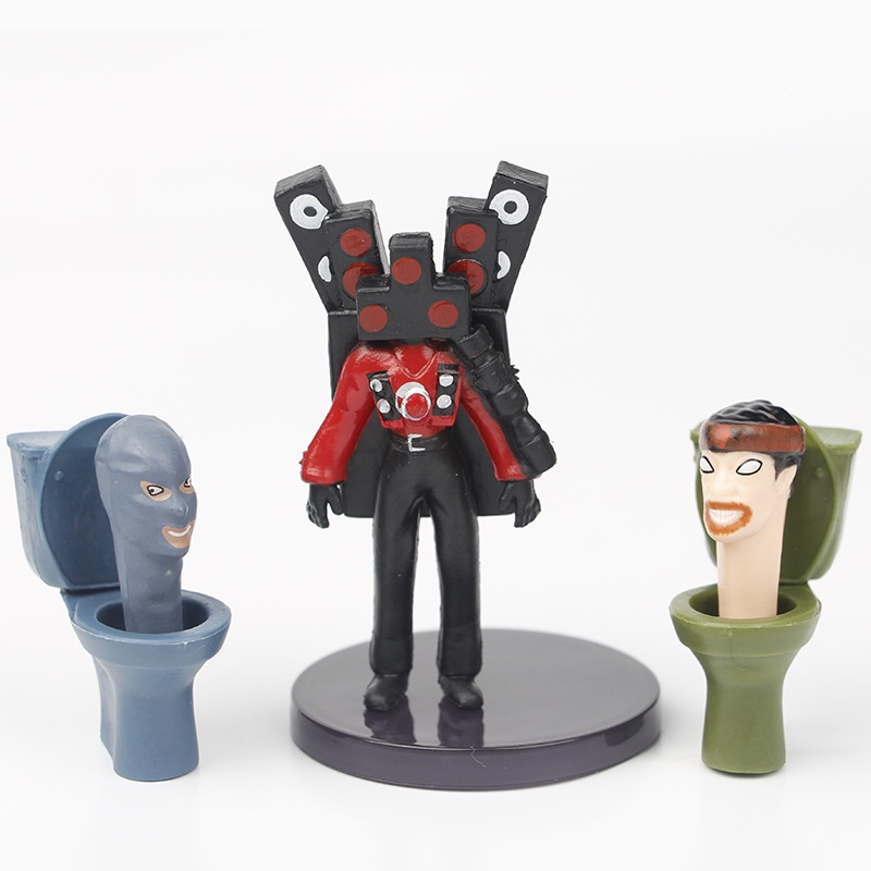 Mới Set 12 Mô Hình Mô Phỏng Nhân Vật Skibidi Toilet Ngộ NghĩnhTặng ô tô