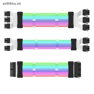 Xoitu Dây Cáp Nối Dài Đồng Bộ Nguồn argb 18awg atx 24pin vga gpu pci-e 8pin 6pin rgb pc vn