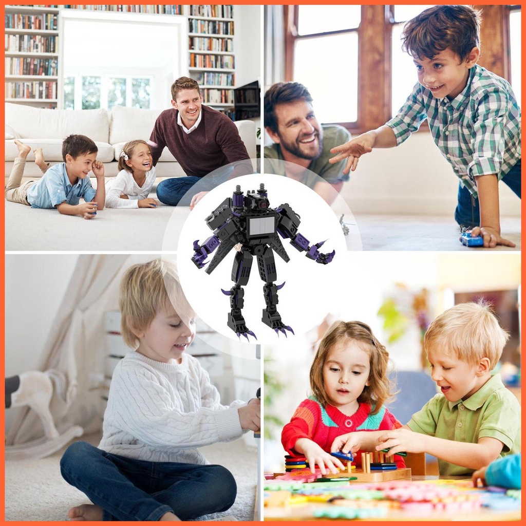 Bộ Đồ Chơi Lắp Ráp Mô Hình Nhân Vật Người Đàn Ông Ngồi toilet titan Trong Trò Chơi Nhân Vật anime