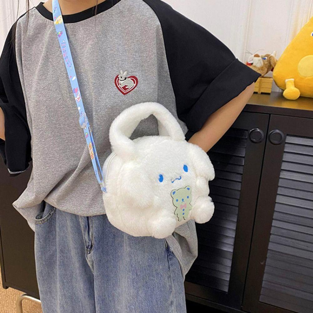 Dallas1 Túi Đeo Chéo Nhồi Bông Pompom Phong Cách Hàn Quốc Cho Nữ