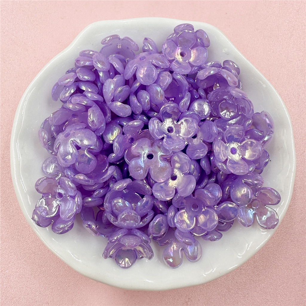 Set 80 Hạt Xỏ Lỗ 10mm Màu Sắc Tươi Sáng Dùng Làm Trang Sức Thời Trang