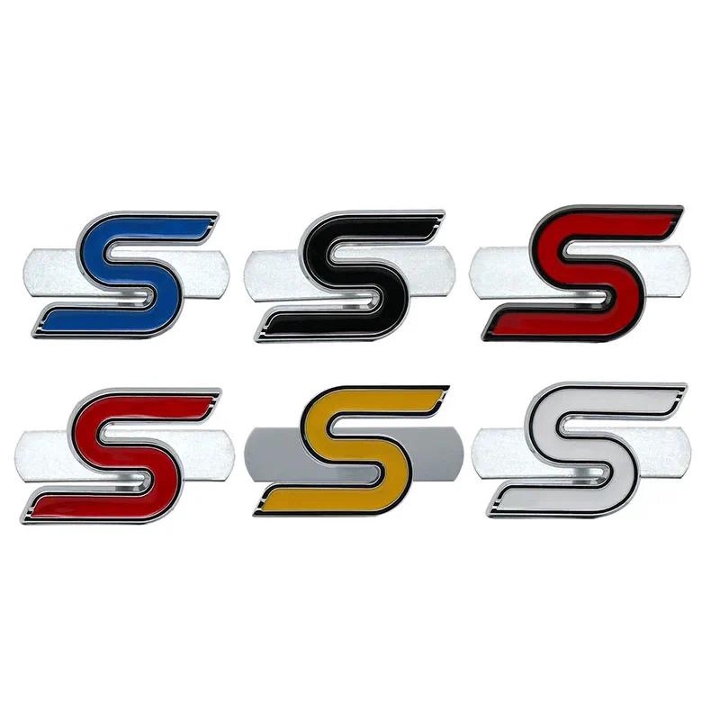 Miếng Dán logo Chữ s Bằng Kim Loại Trang Trí Đuôi Xe Hơi ford mustang fiesta focus mondeo kuga ranger
