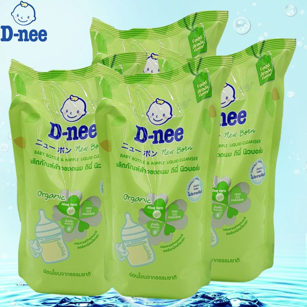 Túi Nước xúc bình sữa Dnee, rửa bình sữa Dnee dạng túi  400ml hàng xịn..
