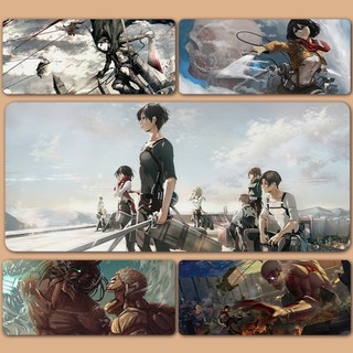 Miếng Lót Chuột Và Bàn Phím Cỡ Lớn In Hình attack on titan levi ackerman eren jaeger mikasa