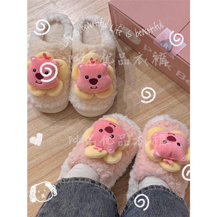 Dép Bông cotton Giữ Ấm Mùa Đông Mang Ở Ngoài Nhà / Trong Ký Túc Xá / Ngoài Trời