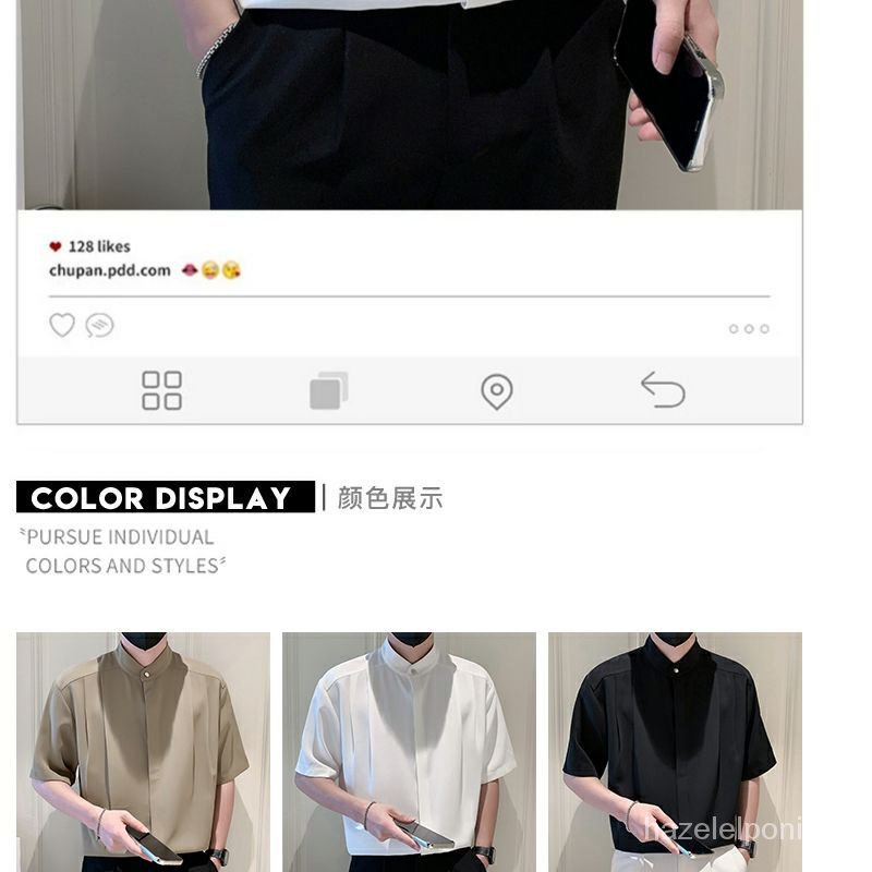 Áo Khoác Vest Tay Ngắn Cổ Đứng Thời Trang Công Sở Cho Nam