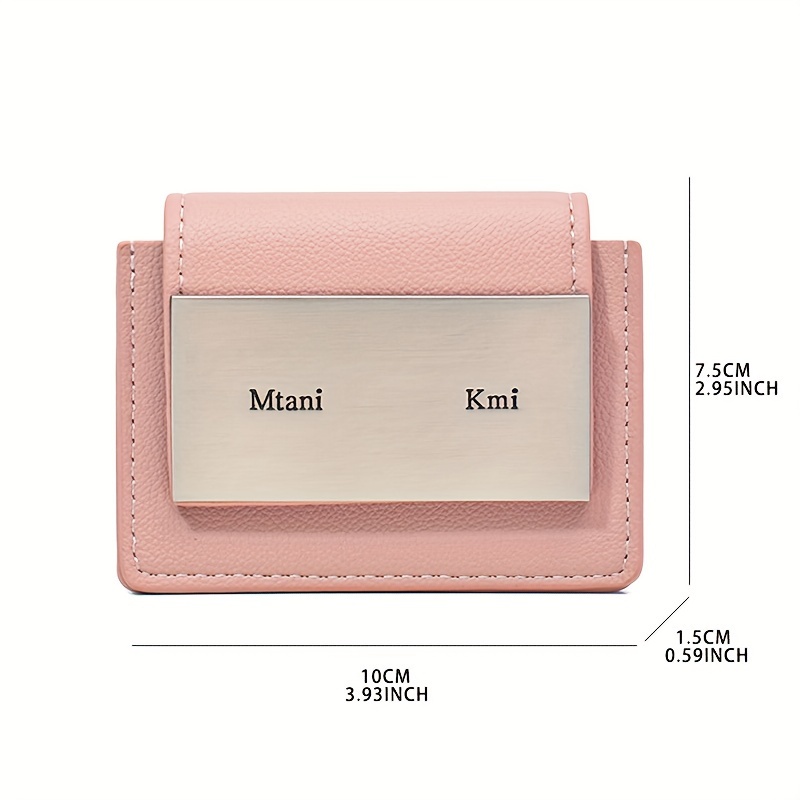 Ví Da Giả Đựng Thẻ Nhiều Ngăn Thời Trang Thường Ngày