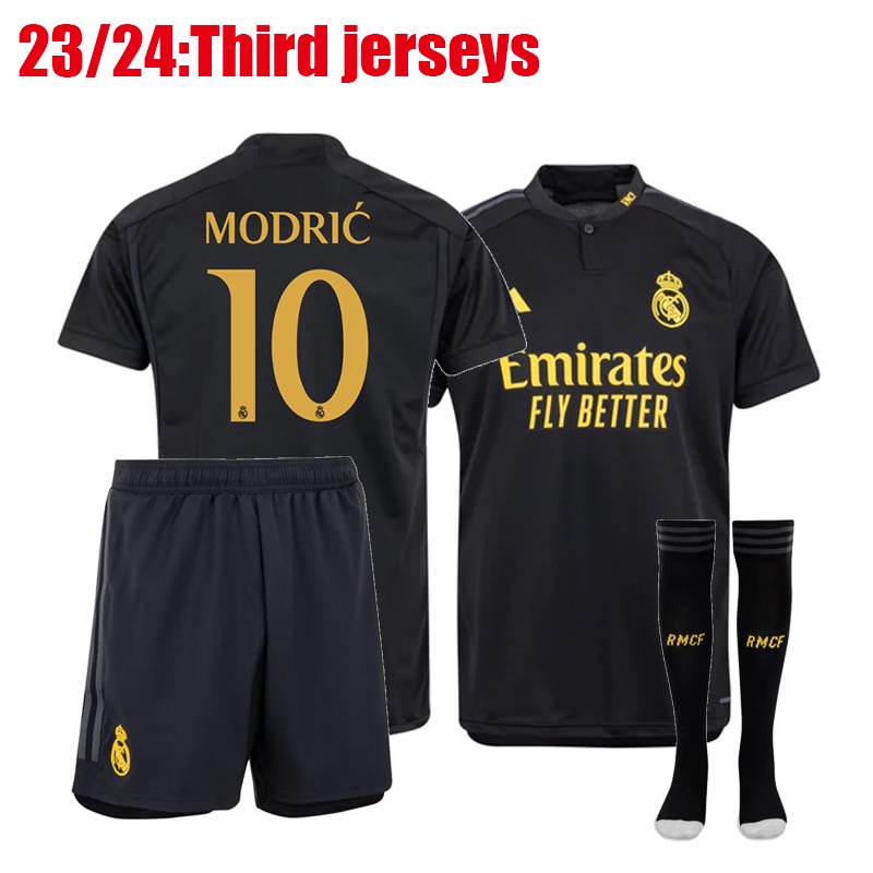 Bộ Quần Áo Bóng Đá jersey bellingham vini jr. 23-24 r mad Cho Nam  2023 / 2024