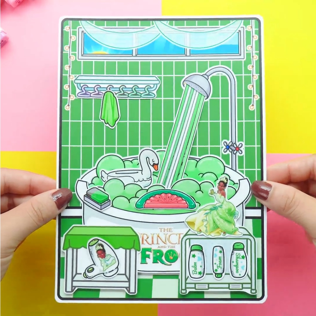 Học Liệu Toca Pricesss Tiana Quite Book, Đồ chơi bóc tách , đồ chơi thủ công , thông minh , trí tuệ Zin Càu Vòng