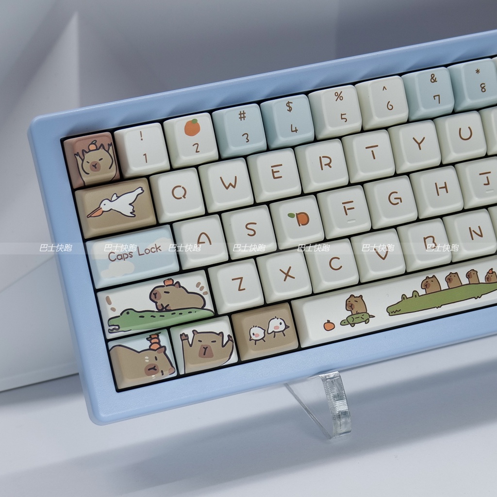 Capybara Keycaps MDA Profile hoạt hình dễ thương PBT Dye Sub Bàn Phím Cơ Keycap