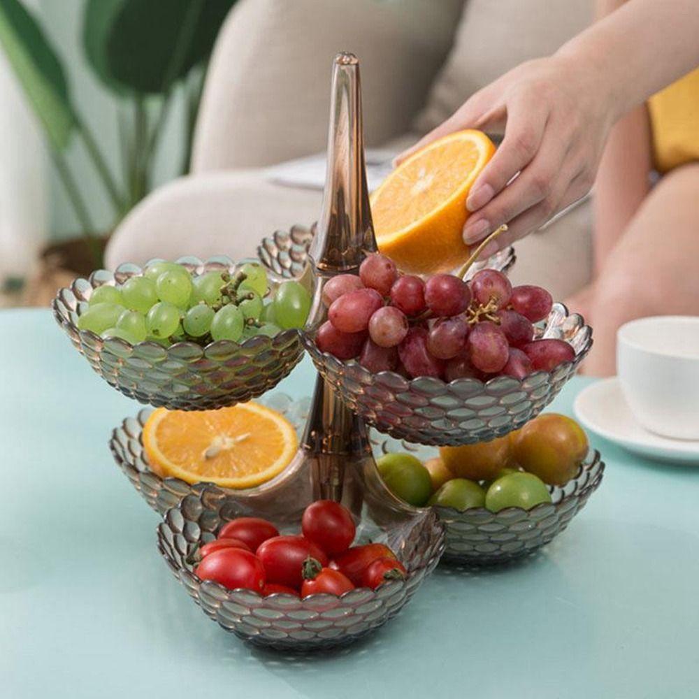 Mxmio Khay Nhựa Nhiều Tầng Đựng Trái Cây Khô Bánh Kẹo Phong Cách Châu Âu