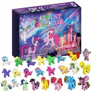 2023 Christmas Countdown Advent Calendar Unicorn Accessories, action figures Blind Box Toy Kid Gifts