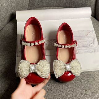 Giày búp bê da đính đá phong cách anh quốc cho bé gái size 26-36