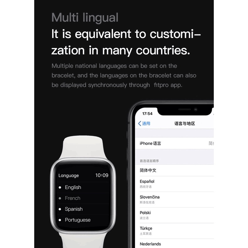 Đồng Hồ Thông Minh 2 Trong 1 Màn Hình 1.44 inch Cho t55 pro max