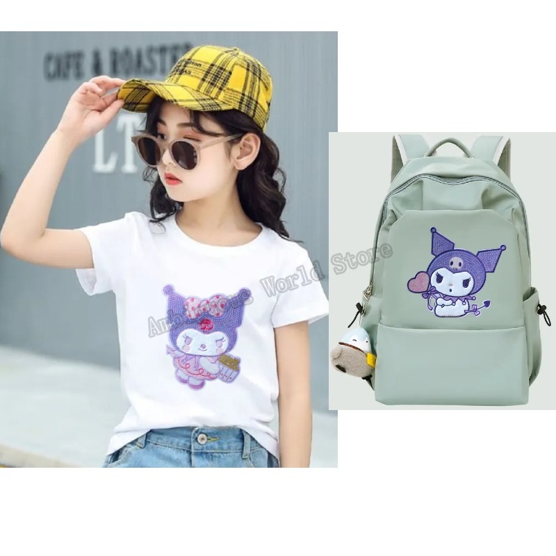 Mới Miếng Dán Ủi Thêu Họa Tiết Hoạt Hình kuromi Dễ Thương