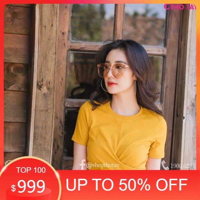ÁO CROPTOP CHÉO BỤNG TRƠN