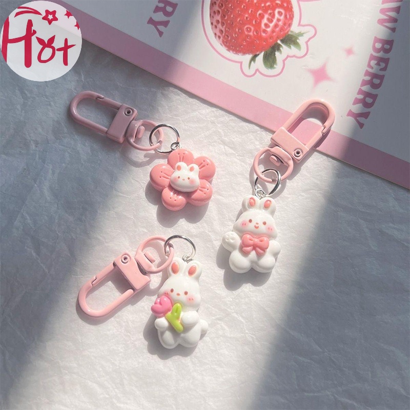 Jr Móc Chìa Khóa Hình Thỏ Và Cà Rốt Hoạt Hình Dễ Thương Bằng Nhựa resin Trang Trí Túi Xách / Xe Hơi vn