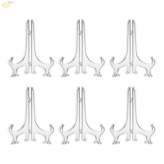 Tray Rack Plastic Plate Holder Display Set Stand Easel 6PCS Heavy Duty