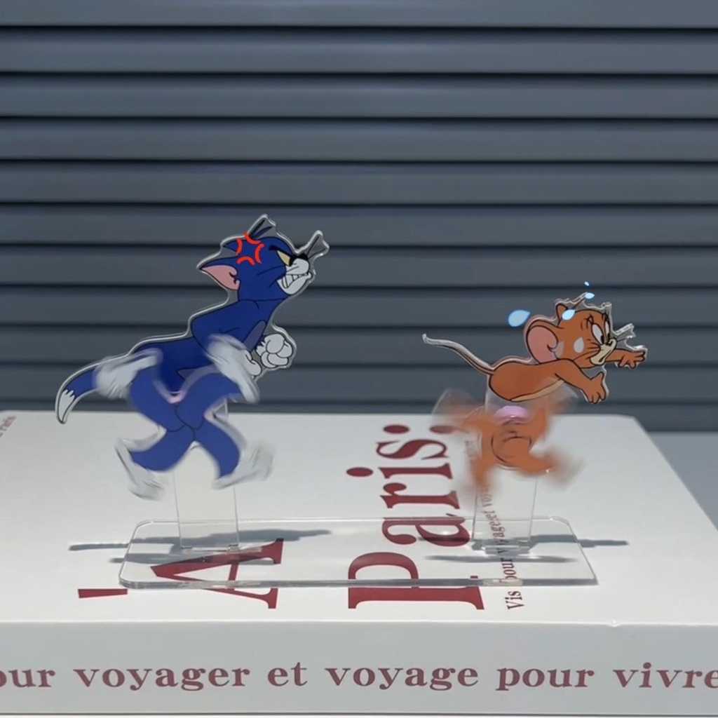 Đồ Trang Trí Để Bàn Bằng acrylic Hình tom Và Jerry Hoạt Hình