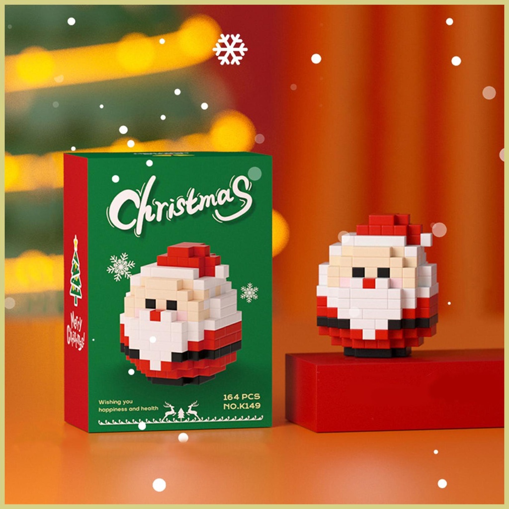 Khối Xây Dựng Trang Trí Giáng Sinh Phát Triển santa claus claus snowman Trò Chơi Xây Dựng Cổ Điển aseavn aseavn