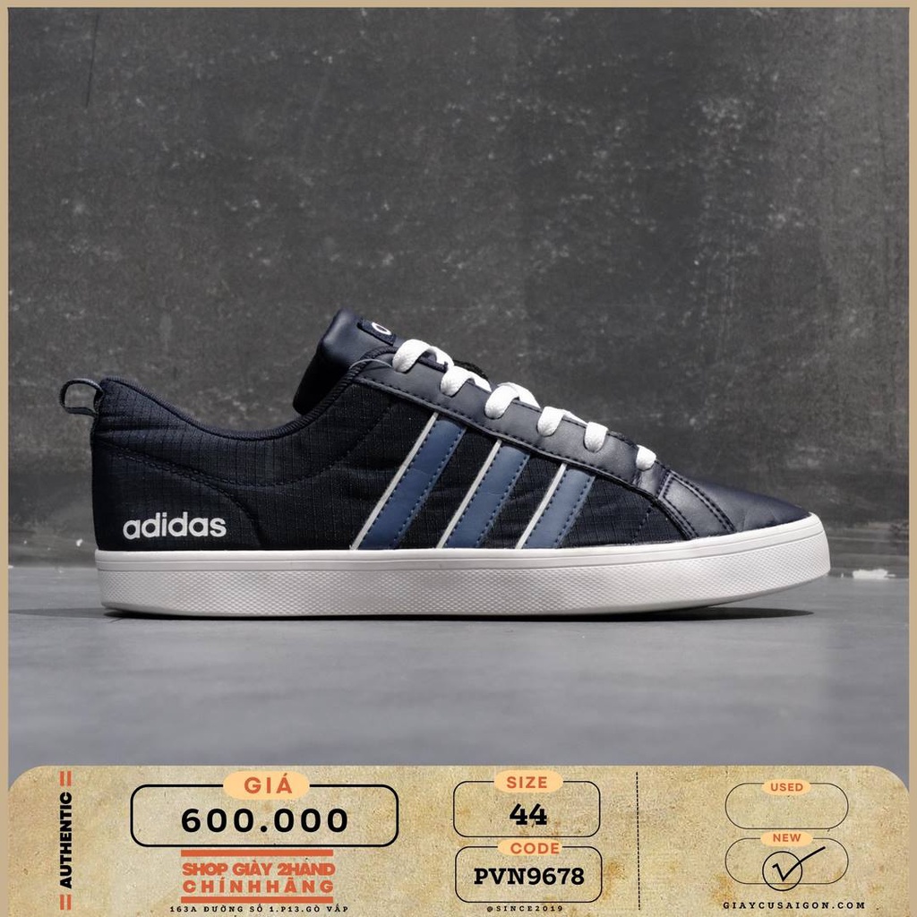 2hand giày adidas neo Vs Pace Black Blue White EE7843 SIZE 44 9678