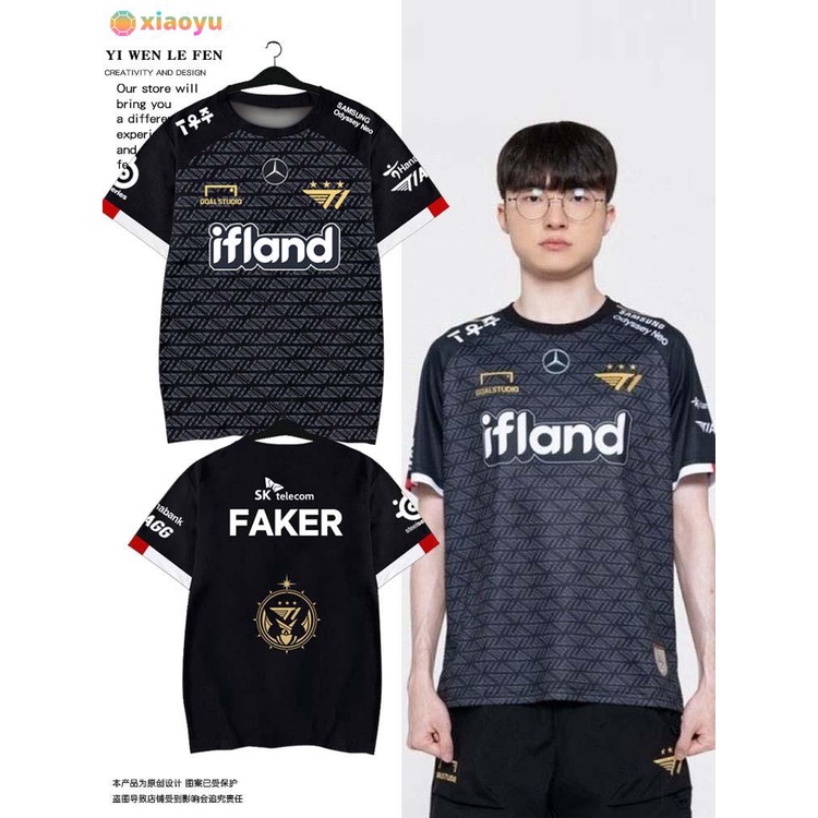 Áo Thun Tay Ngắn Đồng Phục Đội t1 faker same s13 global finals Mau Khô Cho Nam Và Nữ