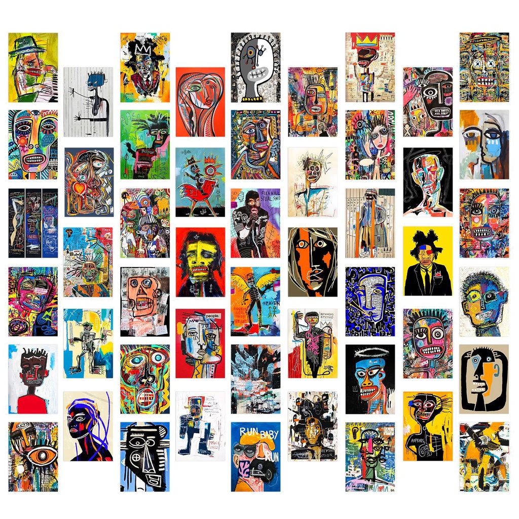 Bộ 50 Miếng Dán Trang Trí Mũ Bảo Hiểm / Bút Chì Chống Thấm Nước Họa Tiết graffiti Độc Đáo