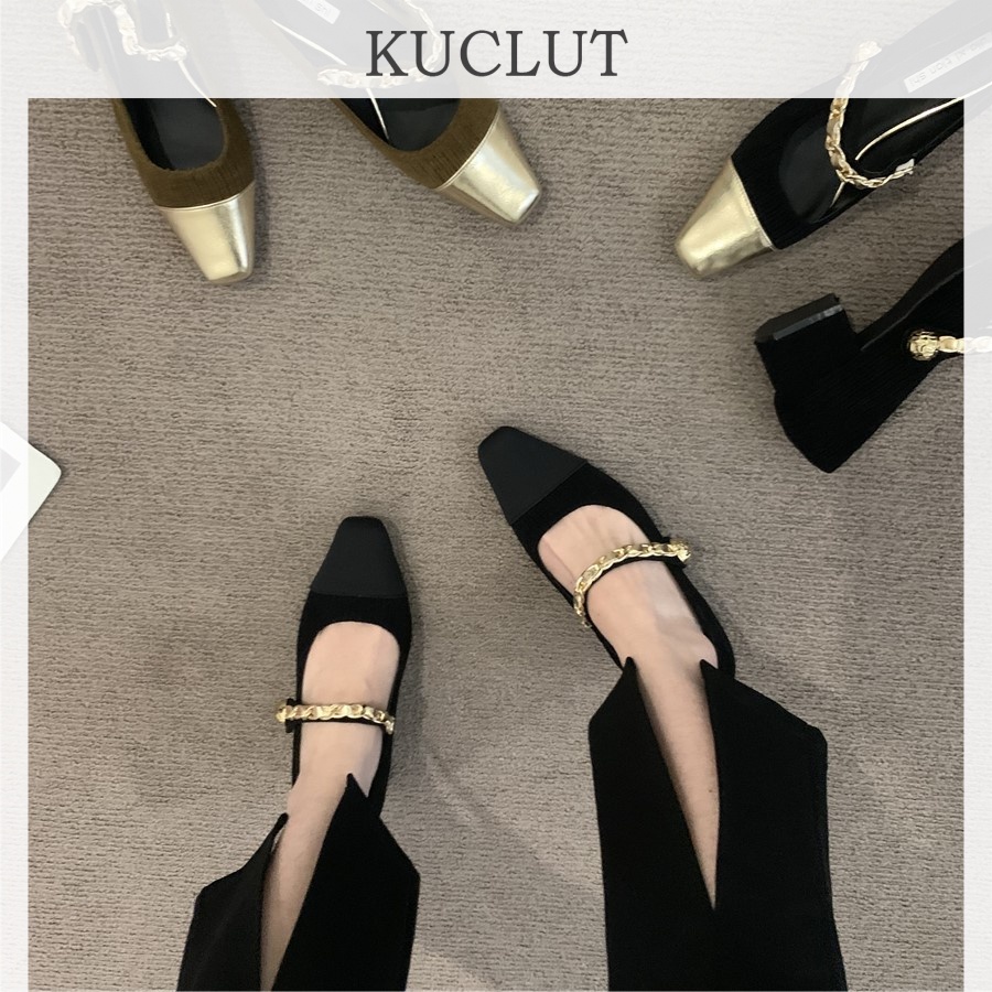 KUCLUT dép sandal nữ đế cao giày cao gót nữ đi chơi giày sandal Linh hoạt Thời trang Phối màu tinh tế Nổi bật FLF23B0L2I 46Z231115