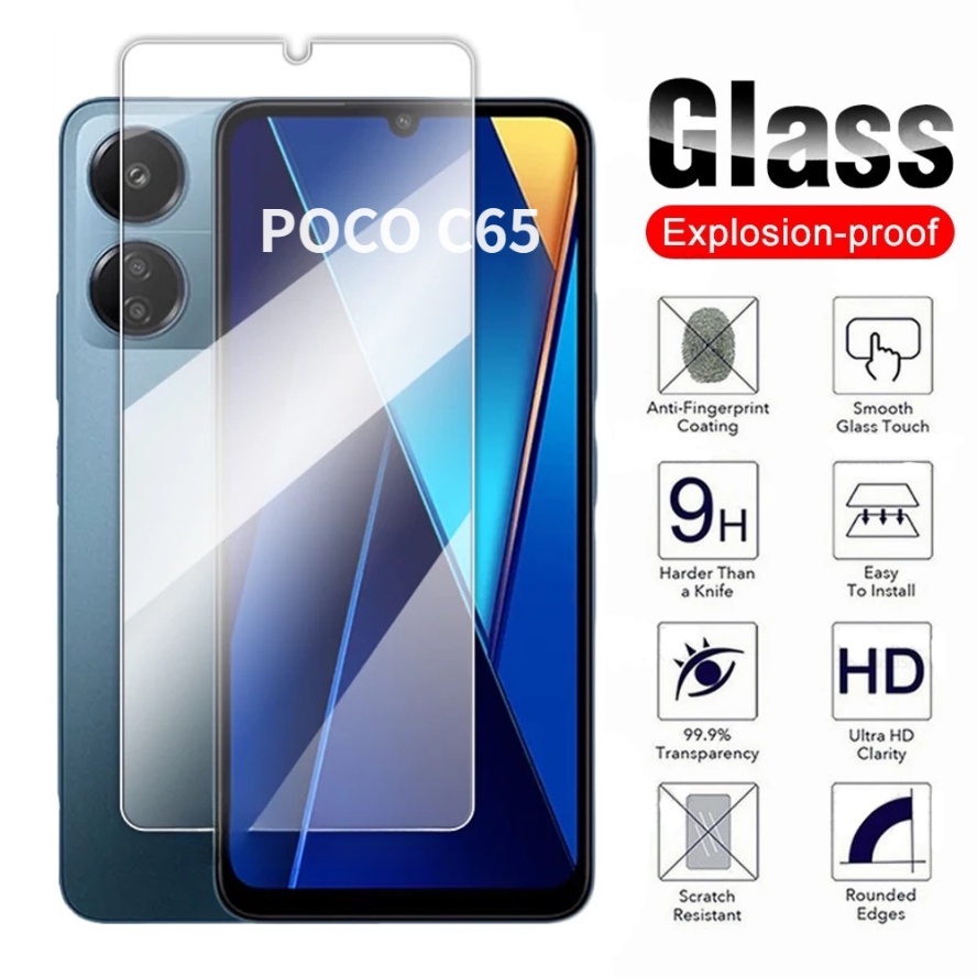 Kính Cường Lực 9h Bảo Vệ Màn Hình hd Trong Suốt Cho xiaomi poco c65 pococ65 2023 mi poko c 65 redmi 13c redmi13c