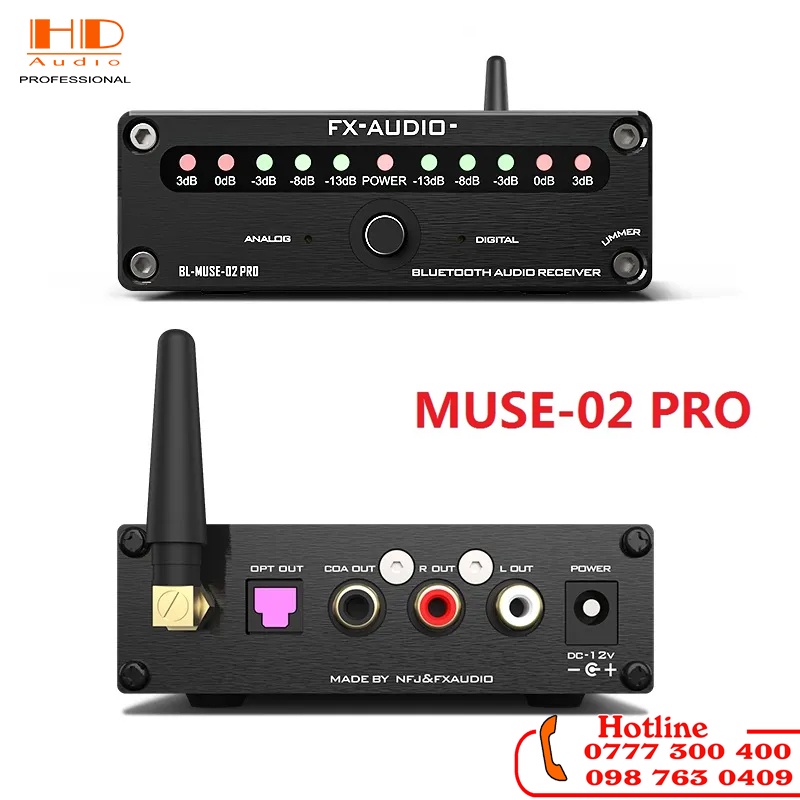 Giải mã DAC FX-Audio MUSE 02 PRO - QCC5125 Bluetooth 5.1