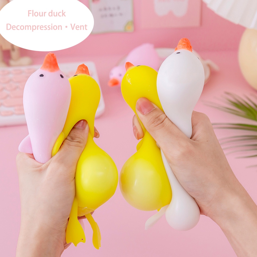 Đồ Chơi Nắn Bóp Đàn Hồi Giảm Stress Hình Chú Vịt Dễ Thương yk