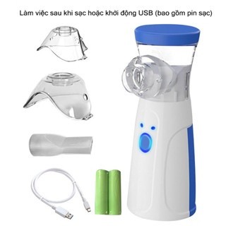 Yunos máy xông mũi họng nebulizer cao cấp cho bé công nghệ nhật bản máy khí dung xông mũi họng cầm tay giúp vệ sinh mũi
