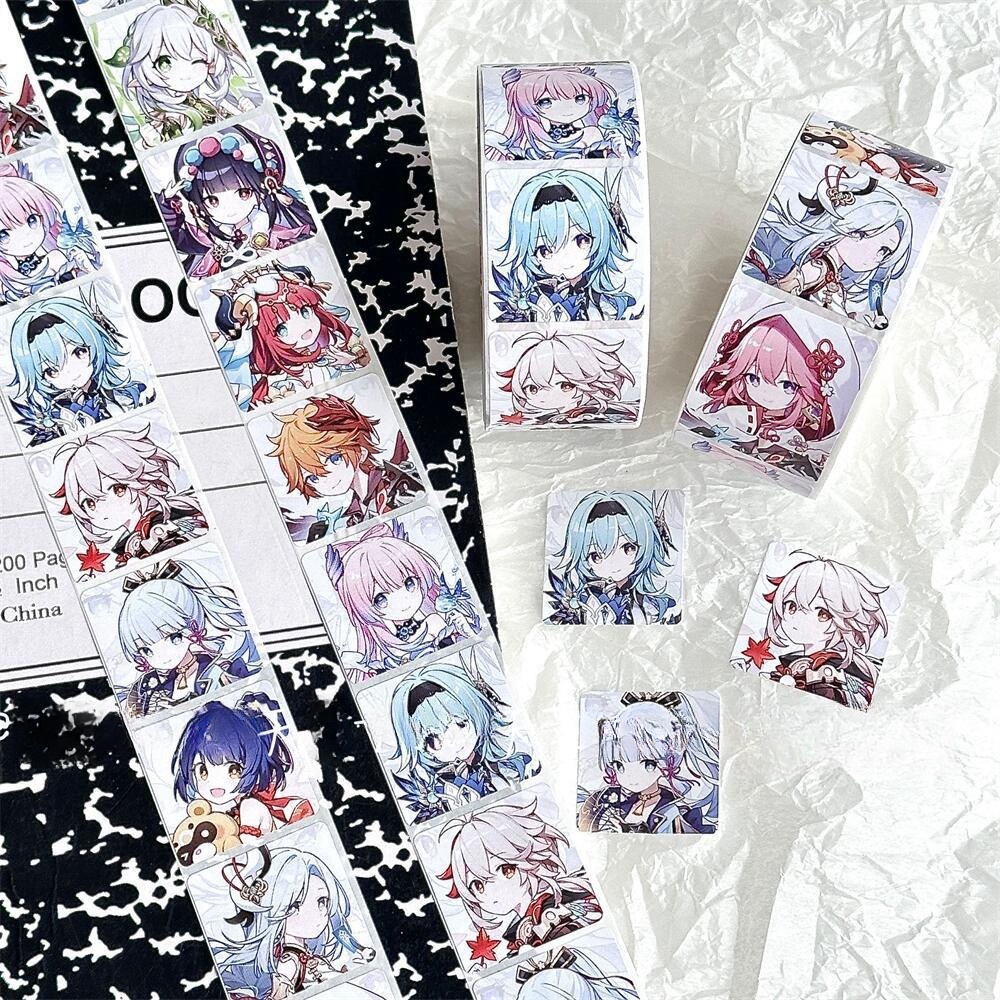 Cuộn 500 Miếng Dán Trang Trí Mũ Bảo Hiểm / Túi Đựng Bút Hình Thám Tử conan naruto / conan / conan