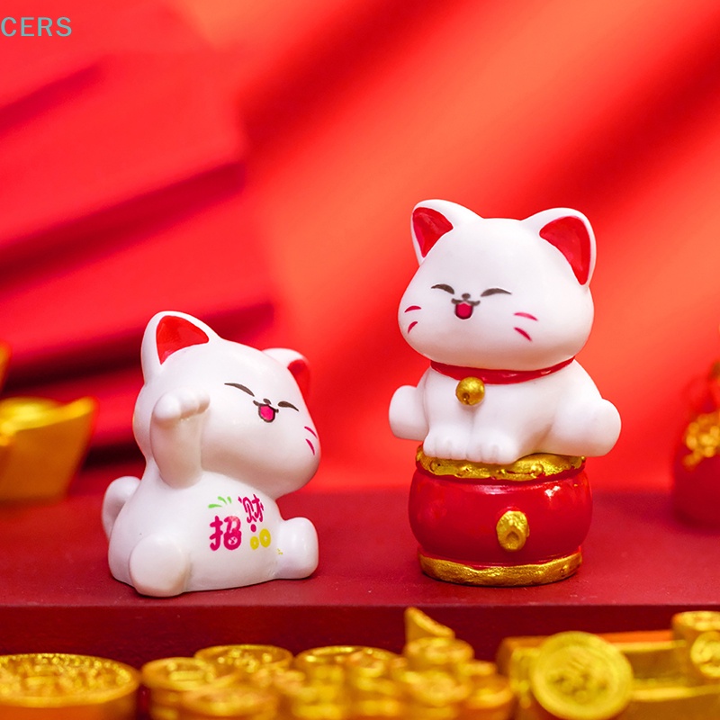 Mô Hình Chú Mèo May Mắn Dễ Thương Dùng Trang Trí Nhà Cửa / Xe Hơi