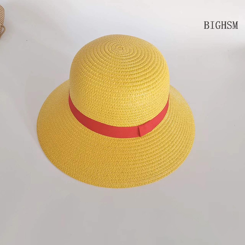 Bighsm Mũ Rơm Thủ Công Hóa Trang Nhân Vật Hoạt Hình one piece luffy Nhật Bản Chống Nắng Ngoài Trời Mùa Hè skk