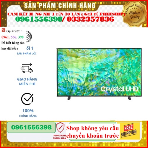 [NeW] Tivi Samsung 43 inch Crystal UHD 4K CU8000