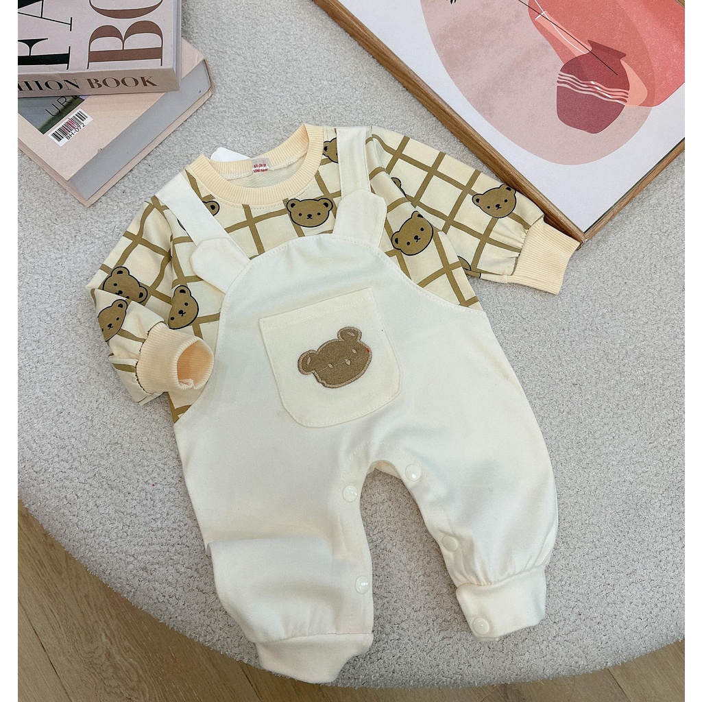 Bộ body dài tay bodysuit áo liền quần bộ đồ liền thân Babyshop88 cho bé trai bé gái M15.11.23-3