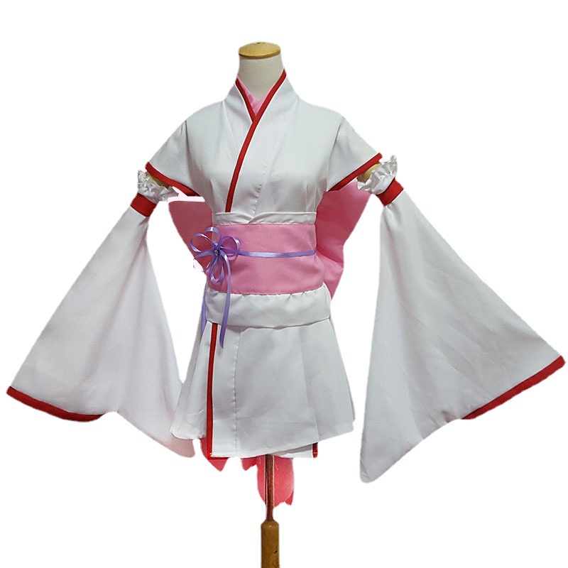 Re: Zero Bộ Trang Phục kimono Hóa Trang Nhân Vật ram & Rem 'S childhood Kèm Chân Váy Và Tóc Giả