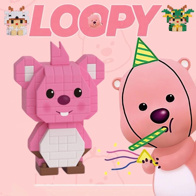 Loopy loopy Đồ Chơi Sanrio đồ chơi khối xây dựng mini Robot Bộ Đồ Chơi Lắp Ráp Ly Trà Sữa 8814 Cho Bé / Mô Hình Lắp Ráp 3d Đáng Yêu Cho Bé - Đồ Chơi Xép Hình 3d xếp hình mini Gấu Dâu Đồ Chơi