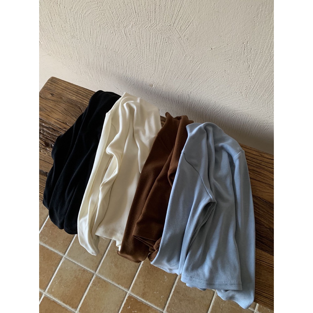 Áo thun giữ nhiệt cho bé AG815 sz 90-140 màu trơn, thời trang trẻ em mùa đông 2023, chuẩn Quảng Châu loại 1