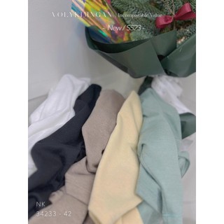 Áo td trơn cổ tròn 5 màu   