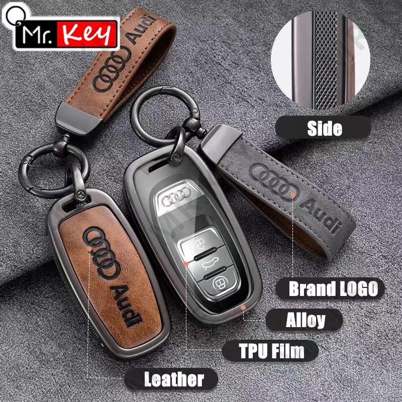 Vỏ Da Kim Loại Bảo Vệ Chìa Khóa Điều Khiển Từ Xa Cho Xe Hơi audi a8 d3 d4 d5 4h