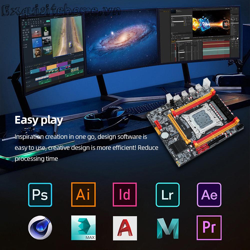 Bảng Mạch Chủ pc nvme m.2 Sd lga 2011 Cho intel cpu e5 x79
