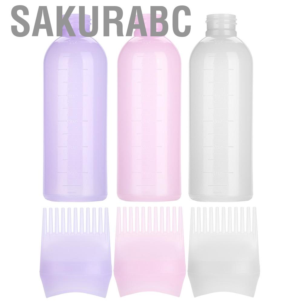 Sakurabc 160ml Hair Dyeing Bottle Brush Shampoo Color Oil Comb Applicator Tool P HPT