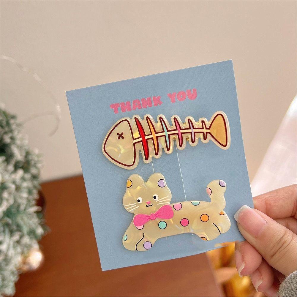 Daron1 Cặp Kẹp Tóc mini Hình Thú Hoạt Hình Dễ Thương Cho Bé