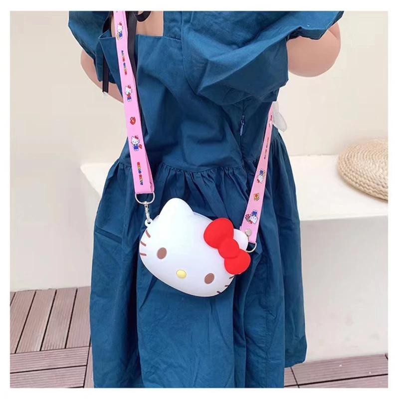 Kawaii sanrio Túi Đeo Vai Bằng Silicon Hình hello kitty my melody kuromi cinnamoroll Dễ Thương Làm Quà Tặng Đồ Chơi Trẻ Em