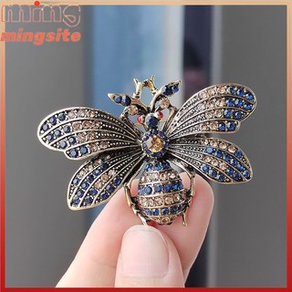 Tinh Tế Côn Trùng Thổ Cẩm Thời Trang Mới Ong Khí Quyển Retro Kim Cương Đính Lông Bướm Xò Phụ Kiện Dành Cho Nam Nữ MINGSITE